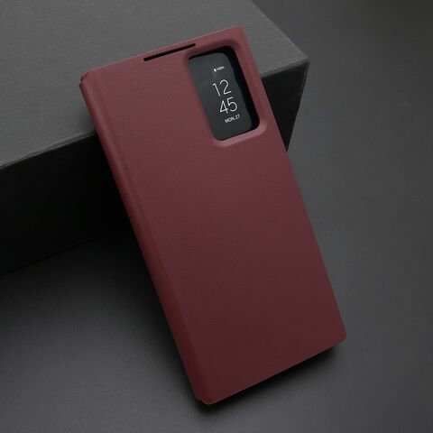 Zastitna maska (futrola) na preklop (bi fold) Smart Window - Samsung Galaxy S23 Ultra 5G bordo (MS).