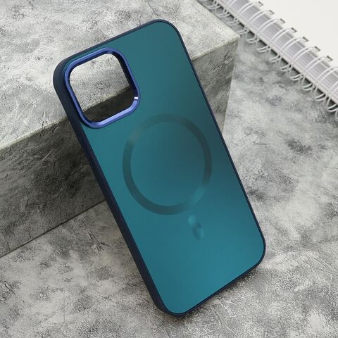 Zastitna maska (futrola) COLOR METAL MagSafe - iPhone 12/12 Pro (6.1) plava (MS).