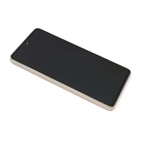 LCD displej (ekran) - Samsung A536 (A53 5G 2022) + Touch screen + okvir Full ORG beli (white) (GH82-28024B/28025B) (MS).