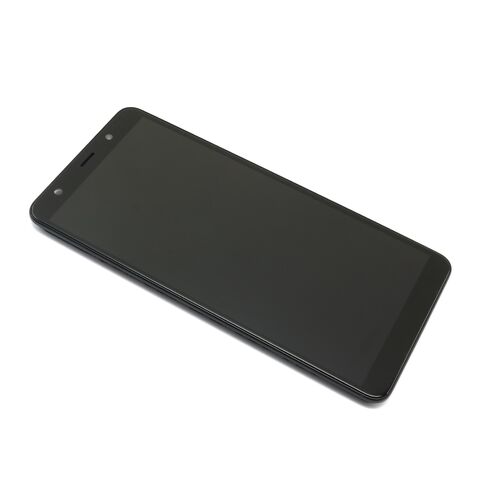 LCD displej (ekran) - Samsung A750 Galaxy A7 (2018) + okvir + Touch screen crni OLED (MS).