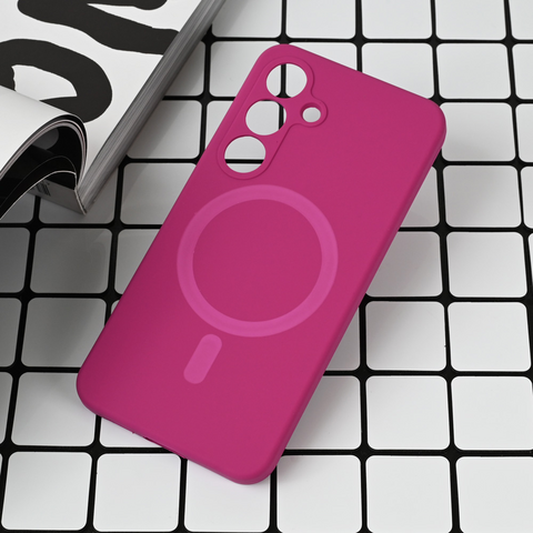 Zastitna maska (futrola) Magsafe Pure color - Samsung S931 Galaxy S25 tamno pink.