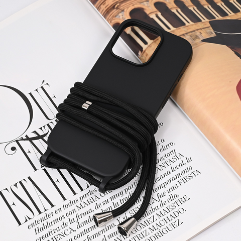 Zastitna maska (futrola) Crossbody - iPhone 16 Pro crna.