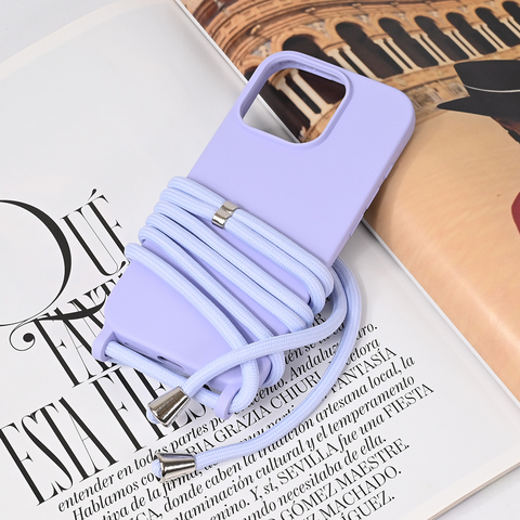 Zastitna maska (futrola) Crossbody - iPhone 16 Pro ljubicasta.