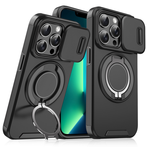 Zastitna maska (futrola) CamShield Ring stand - iPhone 13 Pro Max 6.7 crna.