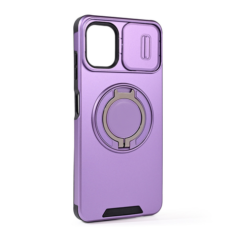 Zastitna maska (futrola) CamShield Ring stand - Samsung A065F Galaxy A06 ljubicasta.