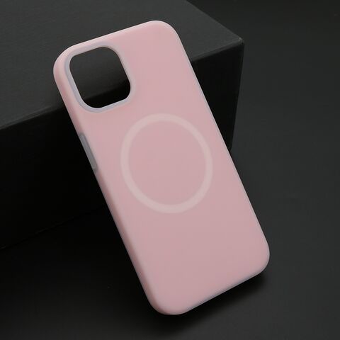 Zastitna maska (futrola) PASTEL COLOR MagSafe - iPhone 14 (6.1) roze (MS).