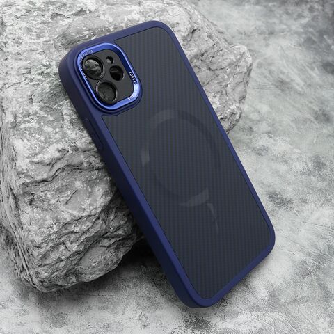 Zastitna maska (futrola) CARBON MagSafe - iPhone 11 (6.1) plava (small camera) (MS).