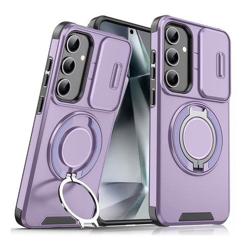 Zastitna maska (futrola) CamShield Ring stand - Samsung S931 Galaxy S25 ljubicasta.