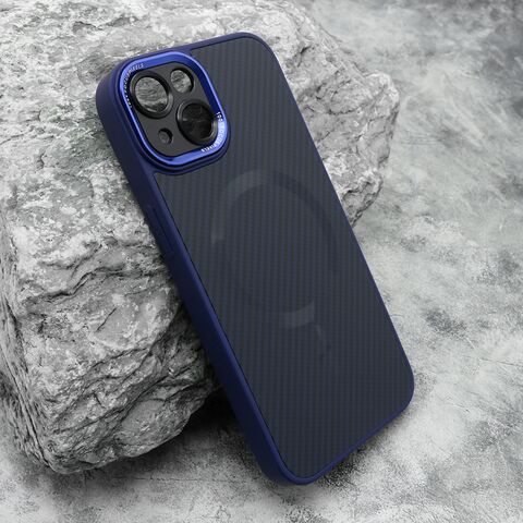 Zastitna maska (futrola) CARBON MagSafe - iPhone 14 (6.1) plava (small camera) (MS).