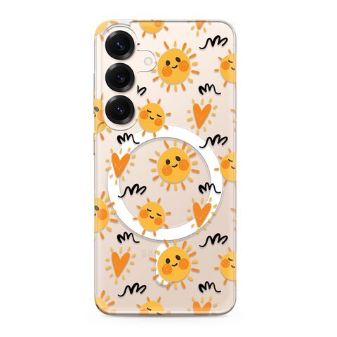 Zastitna maska (futrola) silikonska print MagSafe - Samsung S931 Galaxy S25 5G sun (MS).