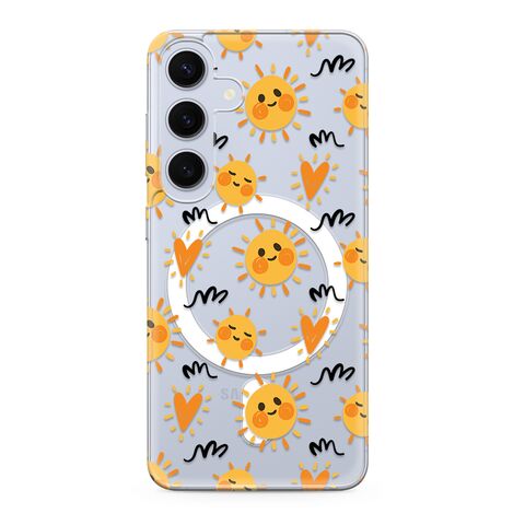 Zastitna maska (futrola) silikonska print MagSafe - Samsung S921 Galaxy S24 5G sun (MS).