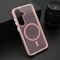 Zastitna maska (futrola) CRYSTAL MagSafe - Samsung S921 Galaxy S24 5G roze (MS).