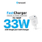 Kucni punjac Teracell Evolution TC-16GP, GaN, PD 3.0, 30W sa PD Type c kablom beli CE.