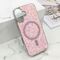Futrole GLAM GLOW MagSafe - iPhone 16 (6.1) roze (MS).