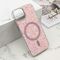 Futrole GLAM GLOW MagSafe - iPhone 13 (6.1) roze (MS).