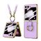 Zastitna maska (futrola) GOLD EDGE - Samsung F741B Galaxy Z Flip 6 5G ljubicasta (GKK case) (MS).