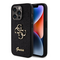 Zastitna maska (futrola) Guess Hc Fixed Glitter 4G Big Metal Logo - iPhone 15 Pro 6.1 crna (GUHCP15LHG4SGK).