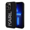 Zastitna maska (futrola) Karl Lagerfeld 3D Rubber Glitter Logo - iPhone 15 Pro Max 6.7 crna (KLHCP15X3DMBKCK).