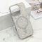 Zastitna maska (futrola) GLAM GLOW MagSafe - iPhone 16 Pro (6.3) srebrna (MS).