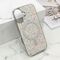 Zastitna maska (futrola) GLAM GLOW MagSafe - iPhone 16 (6.1) srebrna (MS).