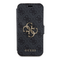 Zastitna maska (futrola) Guess Bk Pu leather 4G Metal Logo - iPhone 15 Pro 6.1 siva (GUBKP15L4GMGGR).