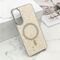 Zastitna maska (futrola) GLAM GLOW MagSafe - Samsung S937 Galaxy S25 Edge 5G srebrna (MS).