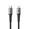 USB data kabl Superior SU-K101 pleteni 27W 3A Type-C na Lightning 1m crni (MS).