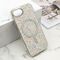 Zastitna maska (futrola) GLAM GLOW MagSafe - iPhone 16e srebrna (MS).