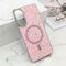 Zastitna maska (futrola) GLAM GLOW MagSafe - Samsung S937 Galaxy S25 Edge 5G roze (MS).