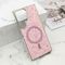 Zastitna maska (futrola) GLAM GLOW MagSafe - Samsung S928 Galaxy S24 Ultra 5G roze (MS).