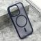 Zastitna maska (futrola) SILKY MAGSAFE mat - iPhone 15 Pro (6.1) plava (MS).