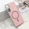 Zastitna maska (futrola) GLAM GLOW MagSafe - Samsung A556 Galaxy A55 5G roze (MS).