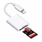 OTG adapter Lighting citac kartica TF/SD beli.