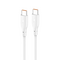 Data kabl KONFULON DC67, 60W, Type C na Type C beli 1m.