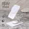 Kucni punjac Wireless 15W rotirajuci beli.