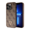 Zastitna maska (futrola) Guess Hc PU Leather 4G Triangle Strass - iPhone 15 Pro 6.1 braon (GUHCP15LP4TDPW).