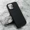 Zastitna silikonska maska (futrola) BRUSHED - iPhone 15 crna (MS).