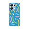 Zastitna silikonska maska (futrola) PRINT - Xiaomi Redmi Note 13 4G (EU) Happy Lines blue.